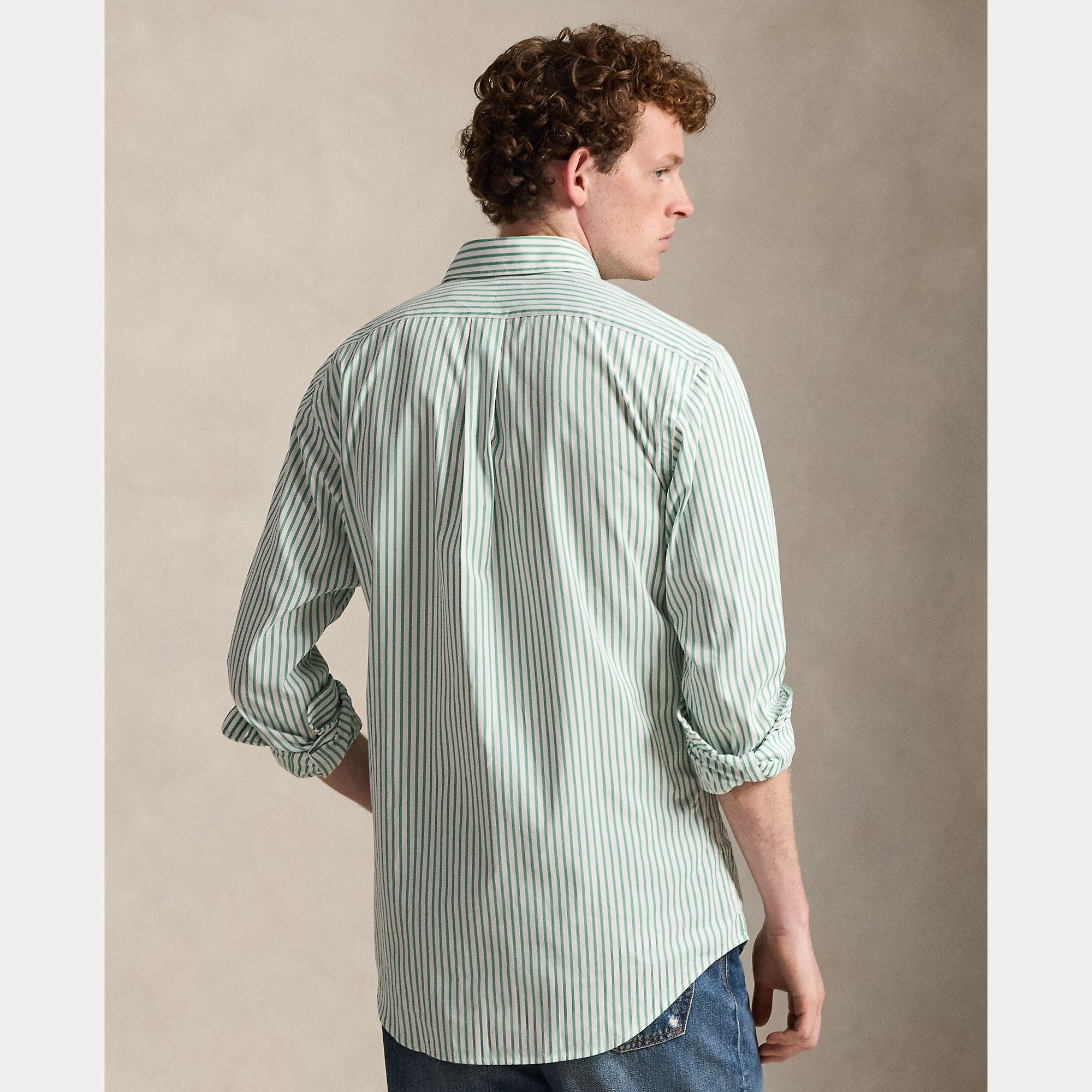 CUSTOM FIT STRIPED POPLIN SHIRT - BoUvy