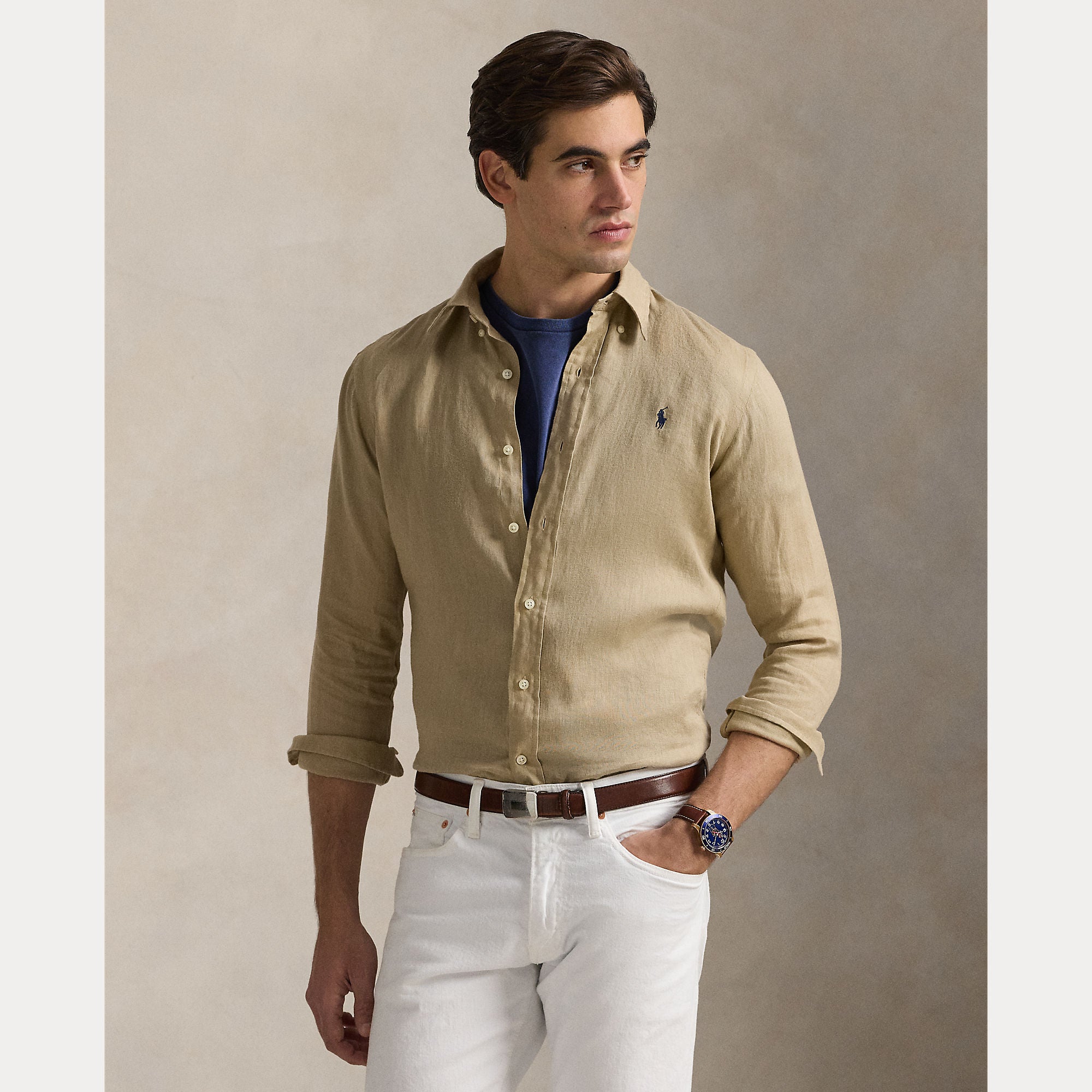 CUSTOM FIT LINEN SHIRT - BoUvy