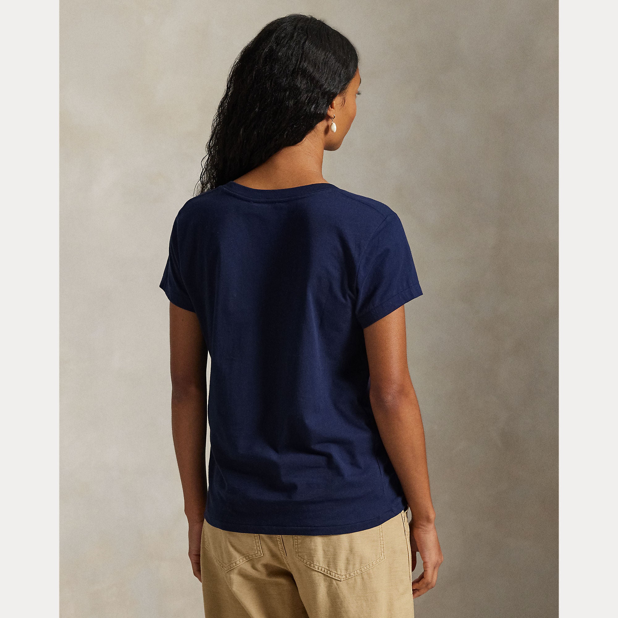 Cotton Jersey V-Neck Tee - BoUvy