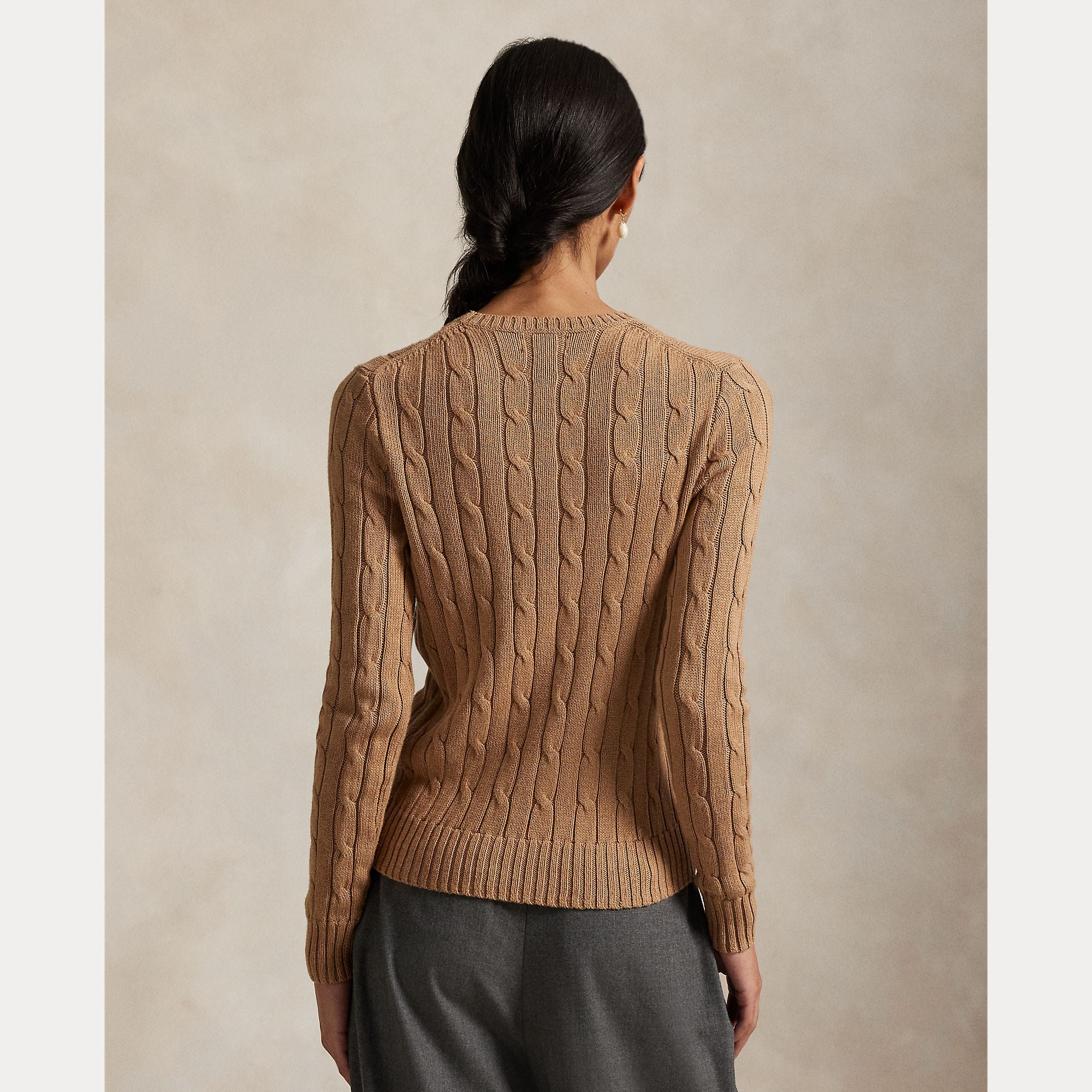 Cable-Knit Cotton Crewneck Sweater - BoUvy