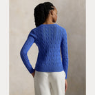 Cable-Knit Cotton V-Neck Sweater - BoUvy