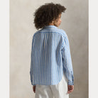 Wide Cropped Striped Linen Shirt - BoUvy