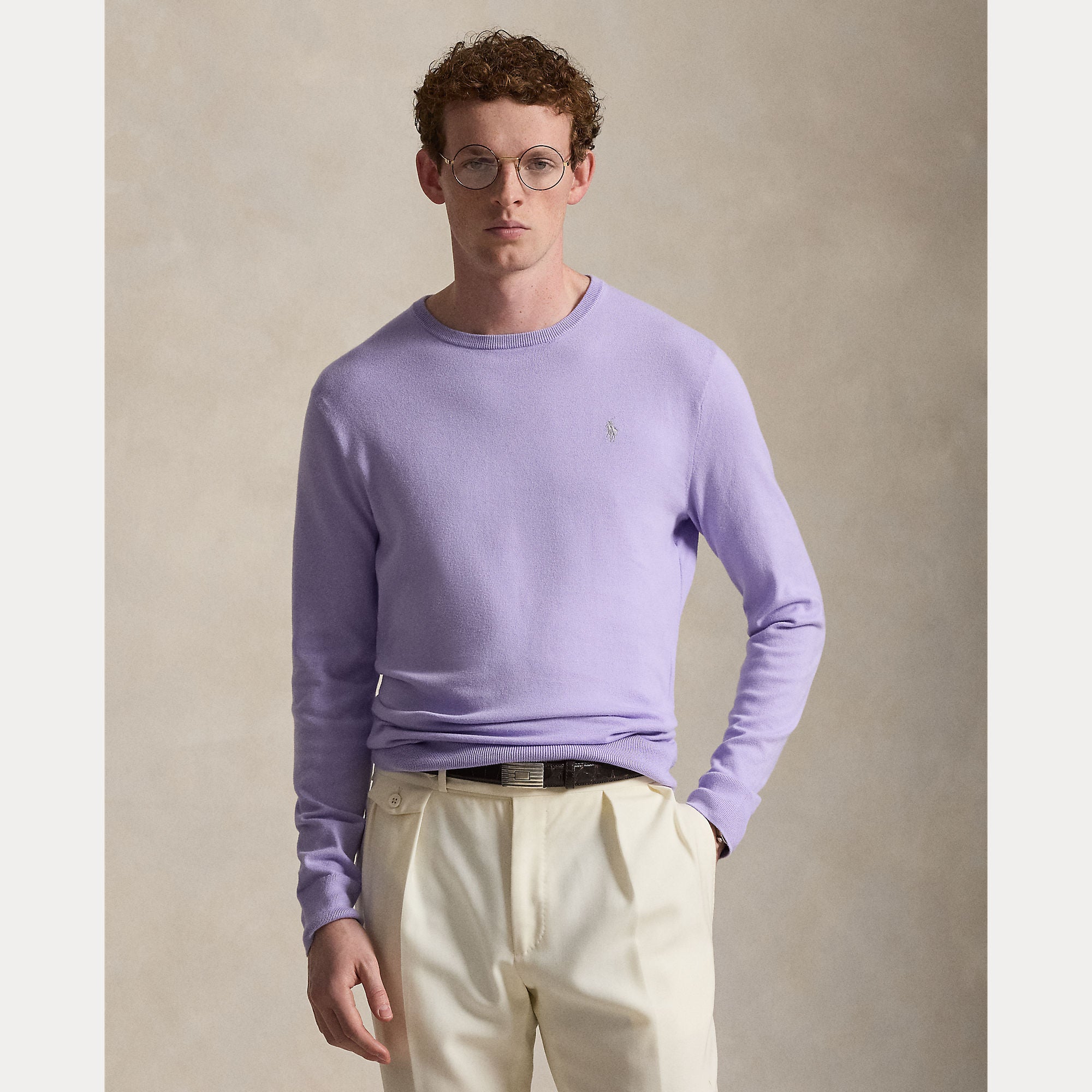 Slim Fit Textured Cotton Sweater - BoUvy