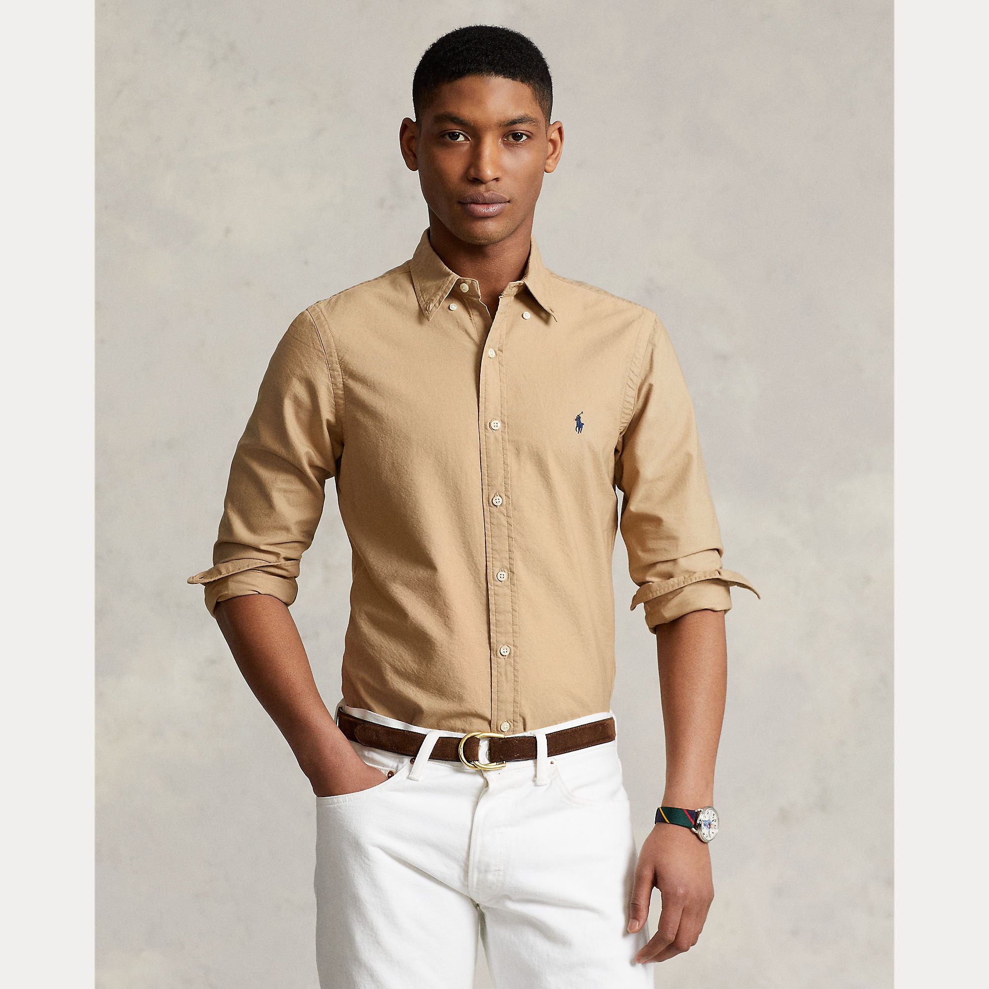 SLIM FIT GARMENT DYED OXFORD SHIRT BoUvy