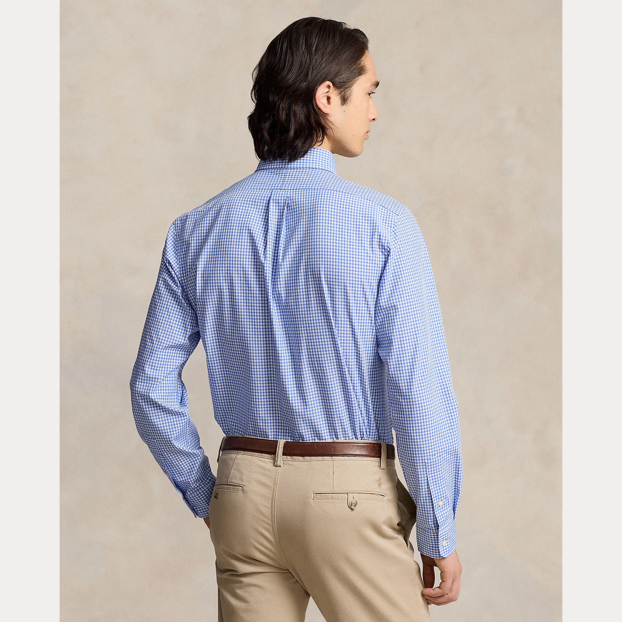 Slim Fit Check Stretch Poplin Shirt - BoUvy