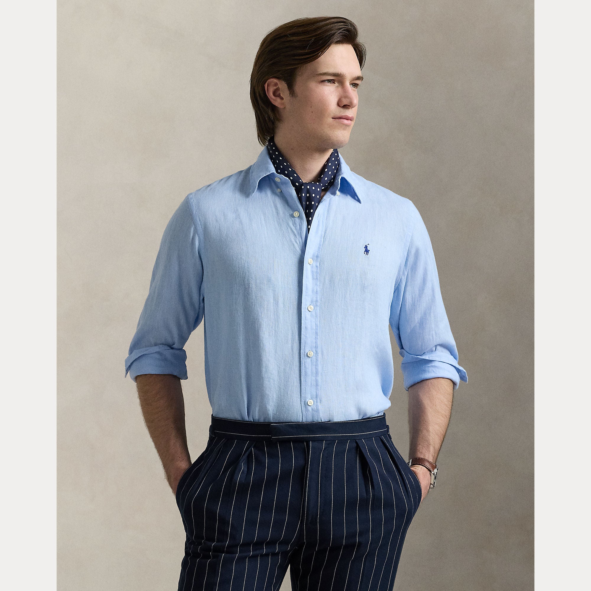CUSTOM FIT LINEN SHIRT - BoUvy
