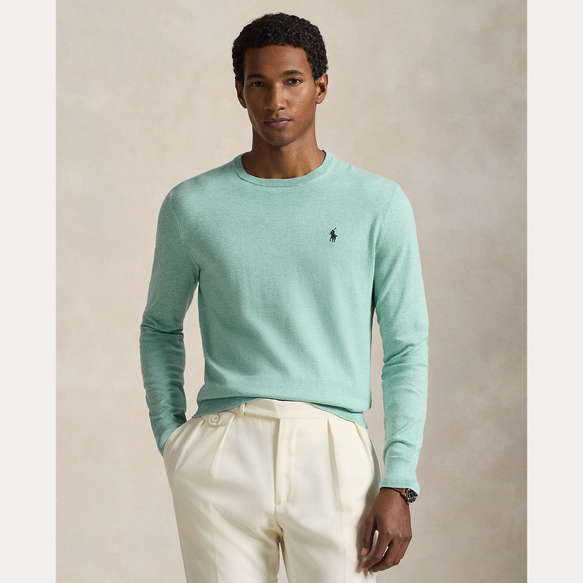 Slim Fit Textured Cotton Sweater - BoUvy