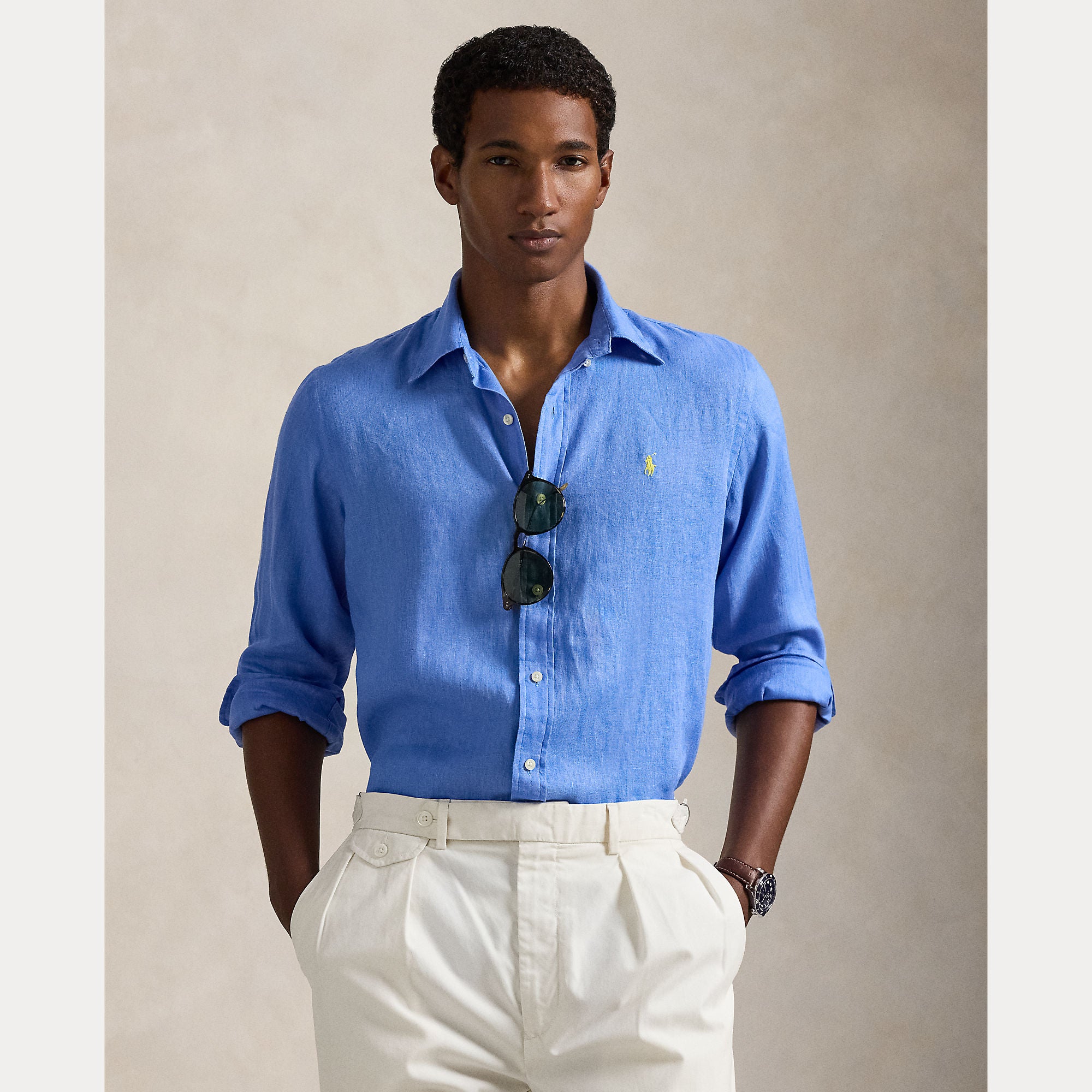 CUSTOM FIT LINEN SHIRT - BoUvy