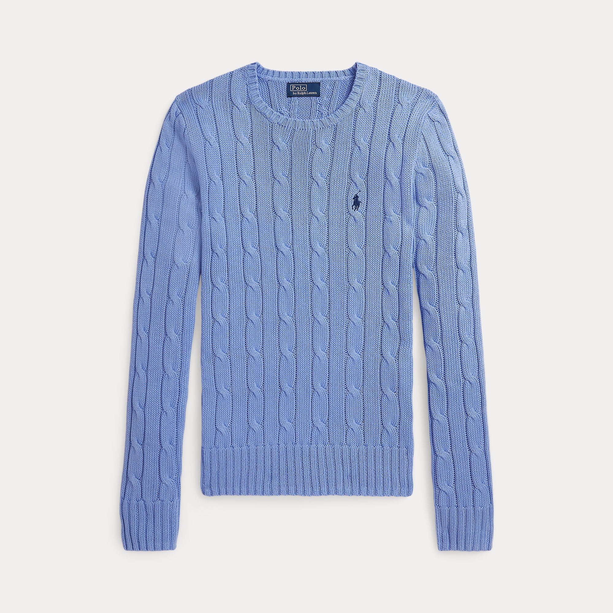Cable-Knit Cotton Crewneck Sweater - BoUvy