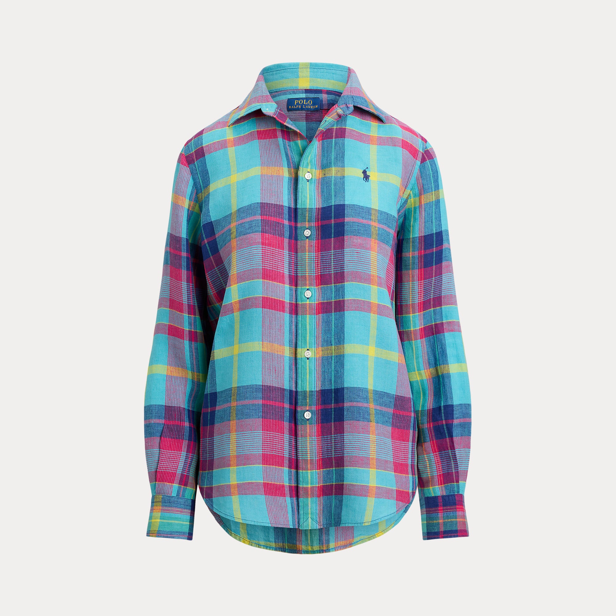 Classic Fit Plaid Linen Shirt - BoUvy