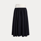 Contrast-Waistband A-Line Skirt - BoUvy