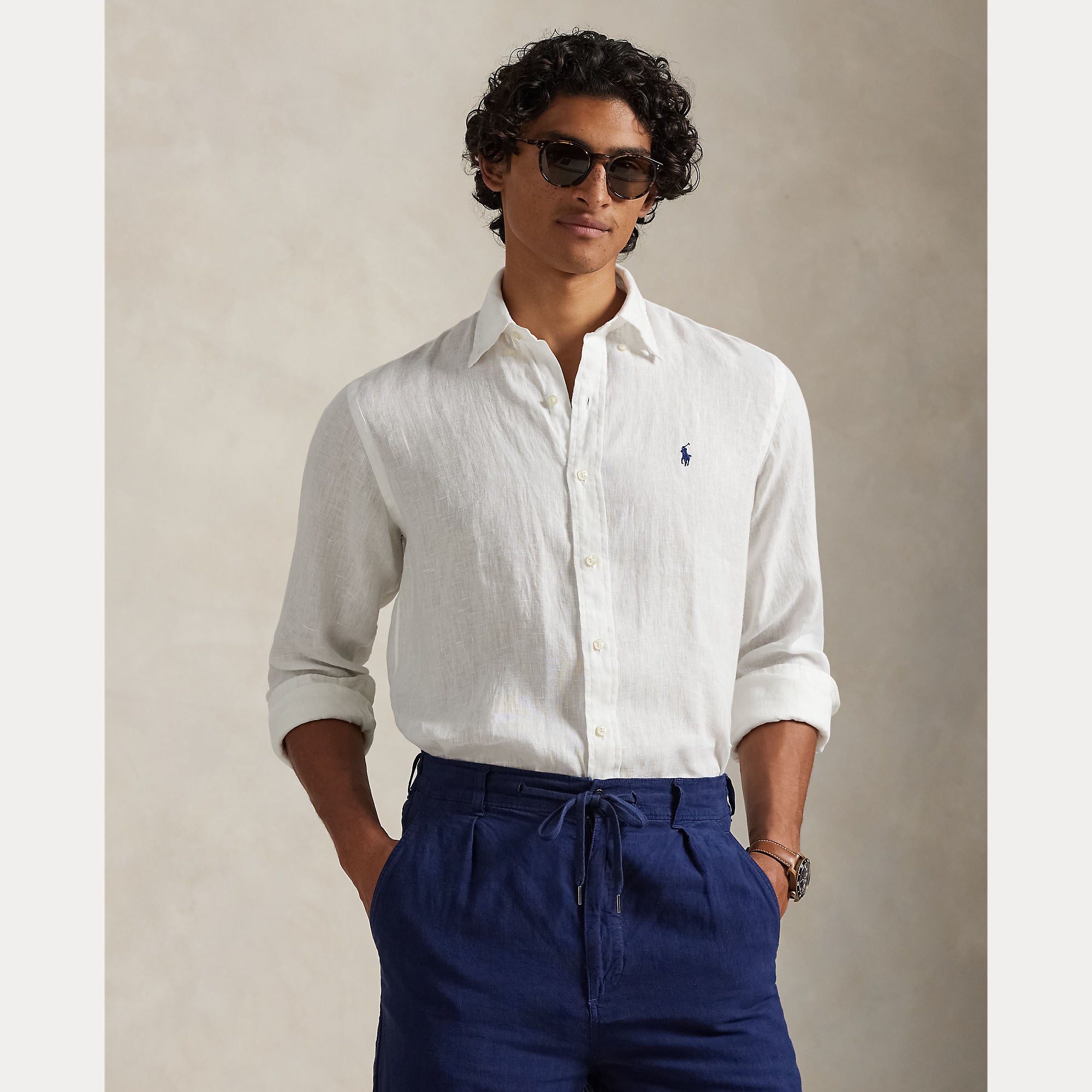 CUSTOM FIT LINEN SHIRT - BoUvy