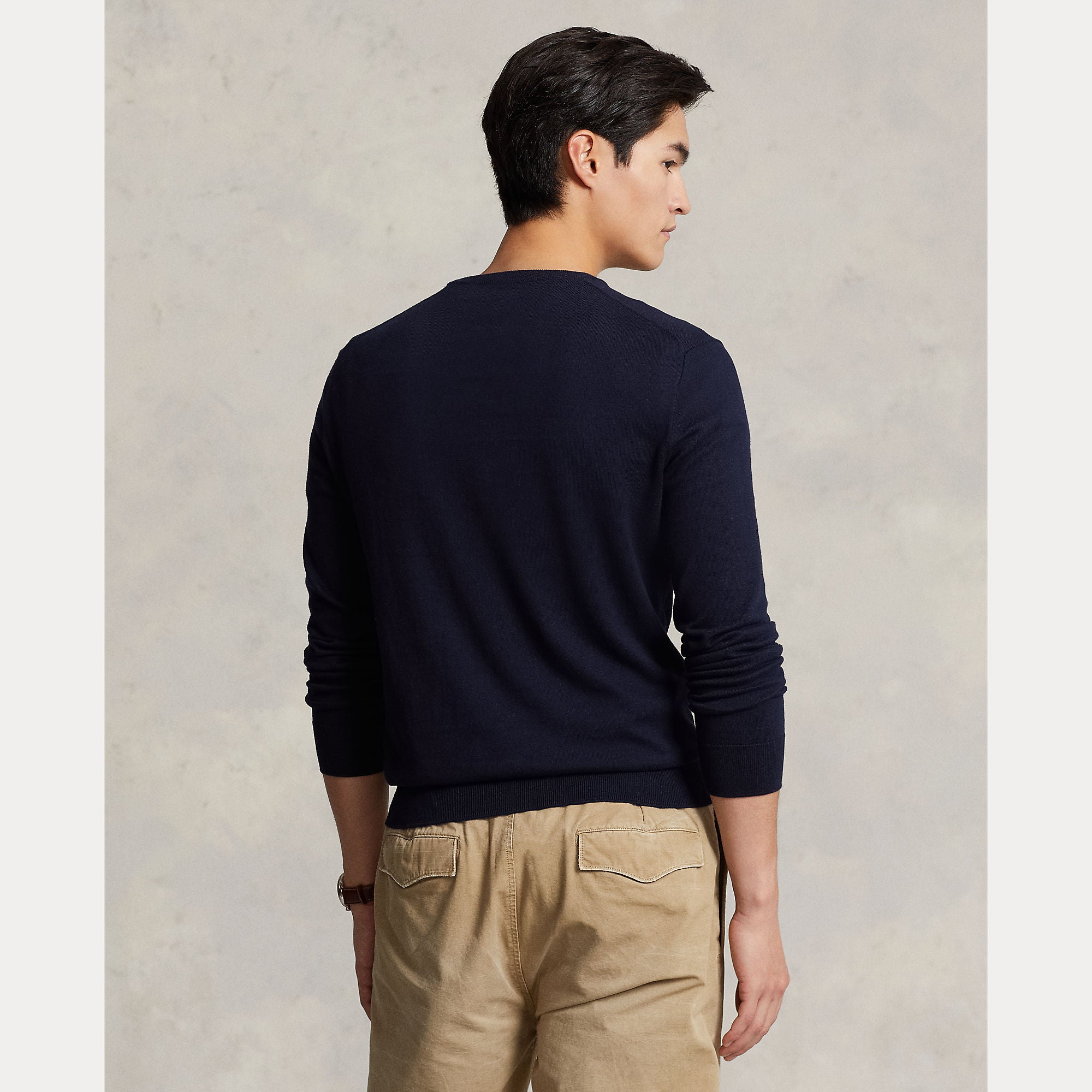 Slim Fit Textured Cotton Sweater - BoUvy