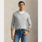Slim Fit Cotton V-Neck Sweater - BoUvy