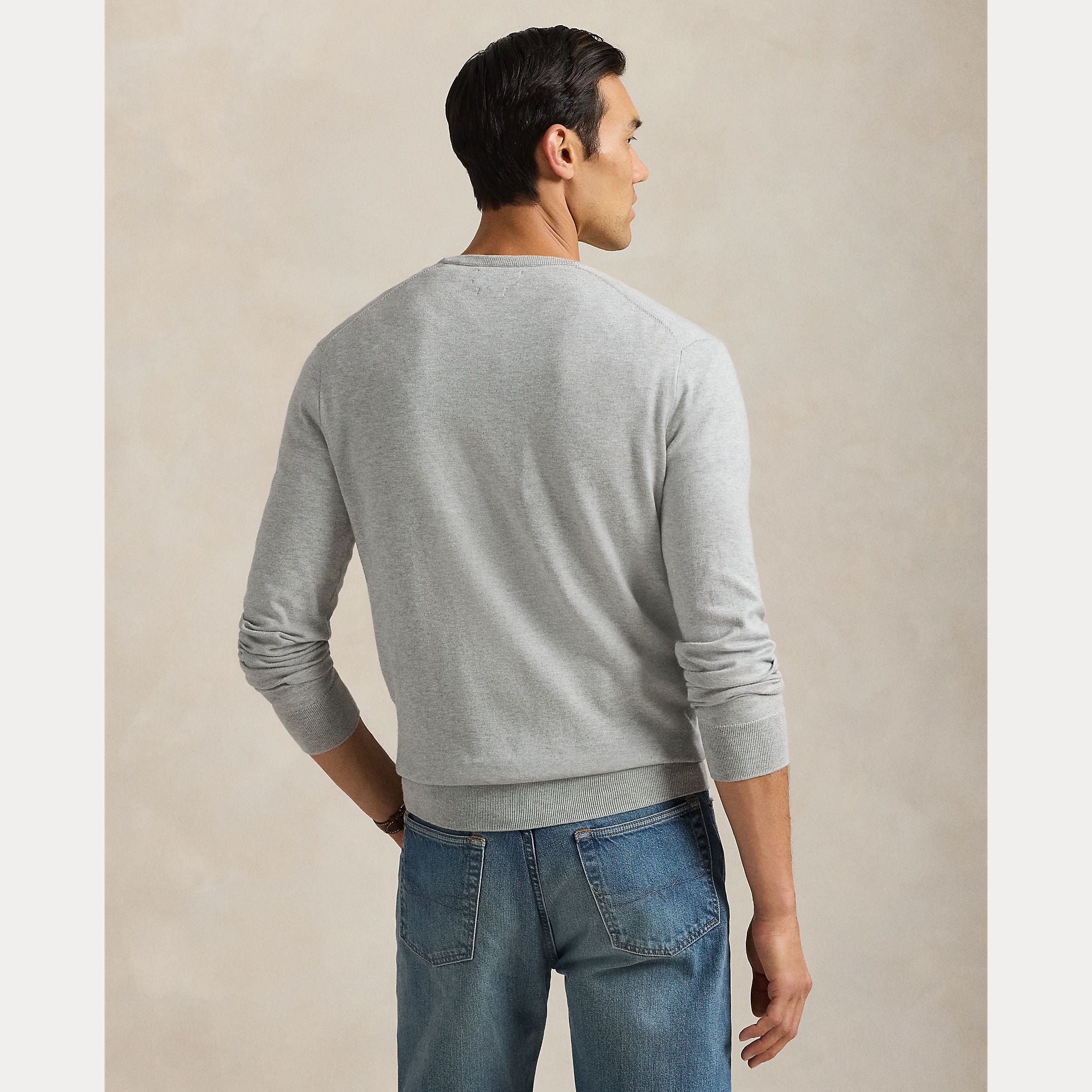 Slim Fit Cotton V-Neck Sweater - BoUvy