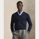 Slim Fit Cotton V-Neck Sweater - BoUvy