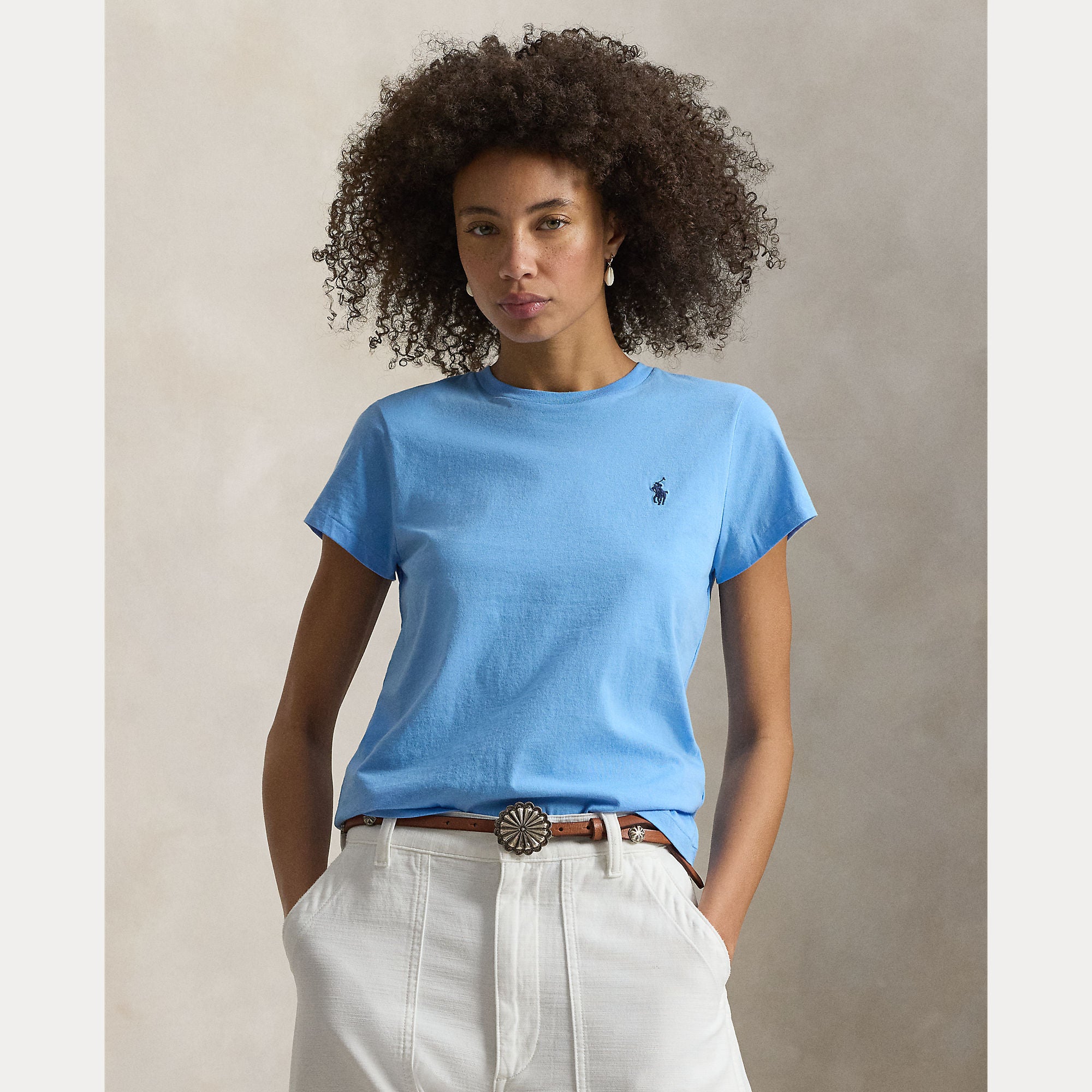 Cotton Jersey Crewneck Tee - BoUvy