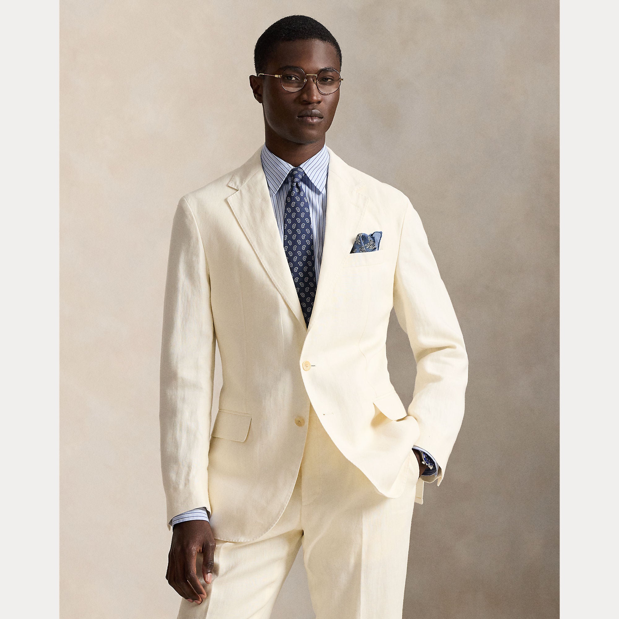 Polo Soft Tailored Fit Linen Suit Jacket - BoUvy