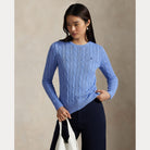 Cable-Knit Cotton Crewneck Sweater - BoUvy