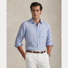 CUSTOM FIT STRIPED LINEN SHIRT - BoUvy