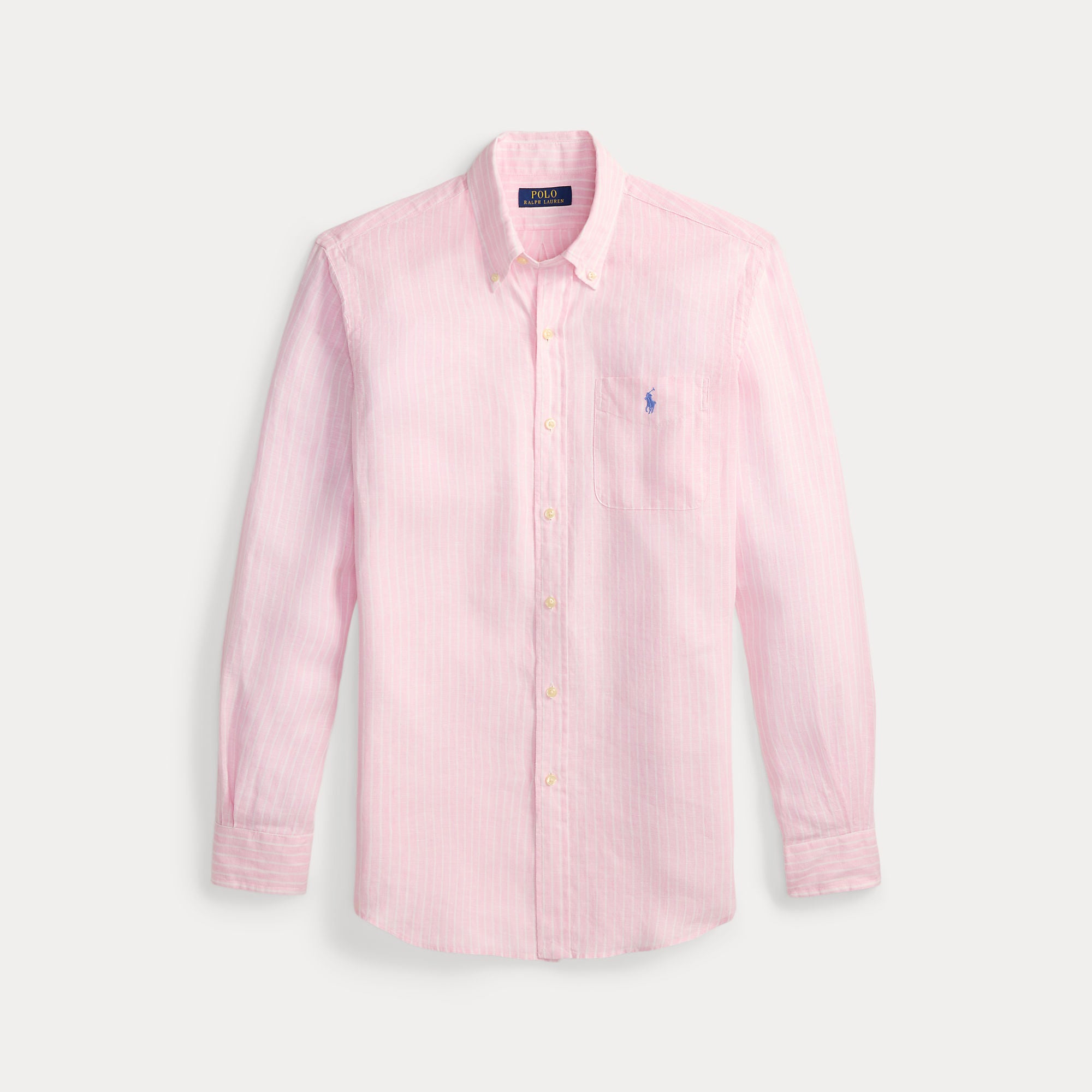 CUSTOM FIT STRIPED LINEN SHIRT - BoUvy