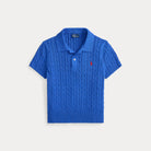 Cable-Knit Cotton Cropped Polo Shirt - BoUvy