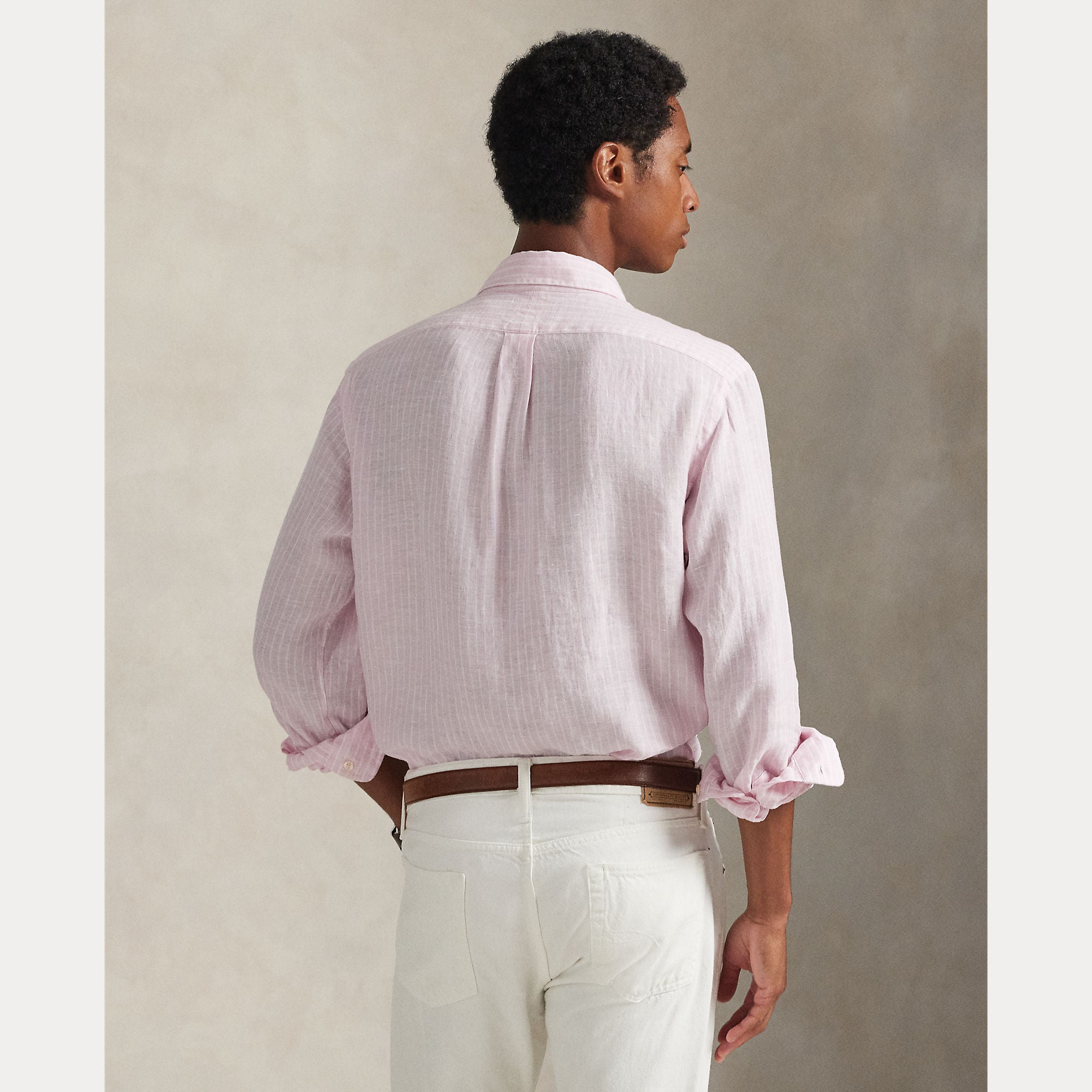 CUSTOM FIT STRIPED LINEN SHIRT - BoUvy