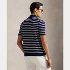 Striped Cotton-Linen Polo Sweater - BoUvy