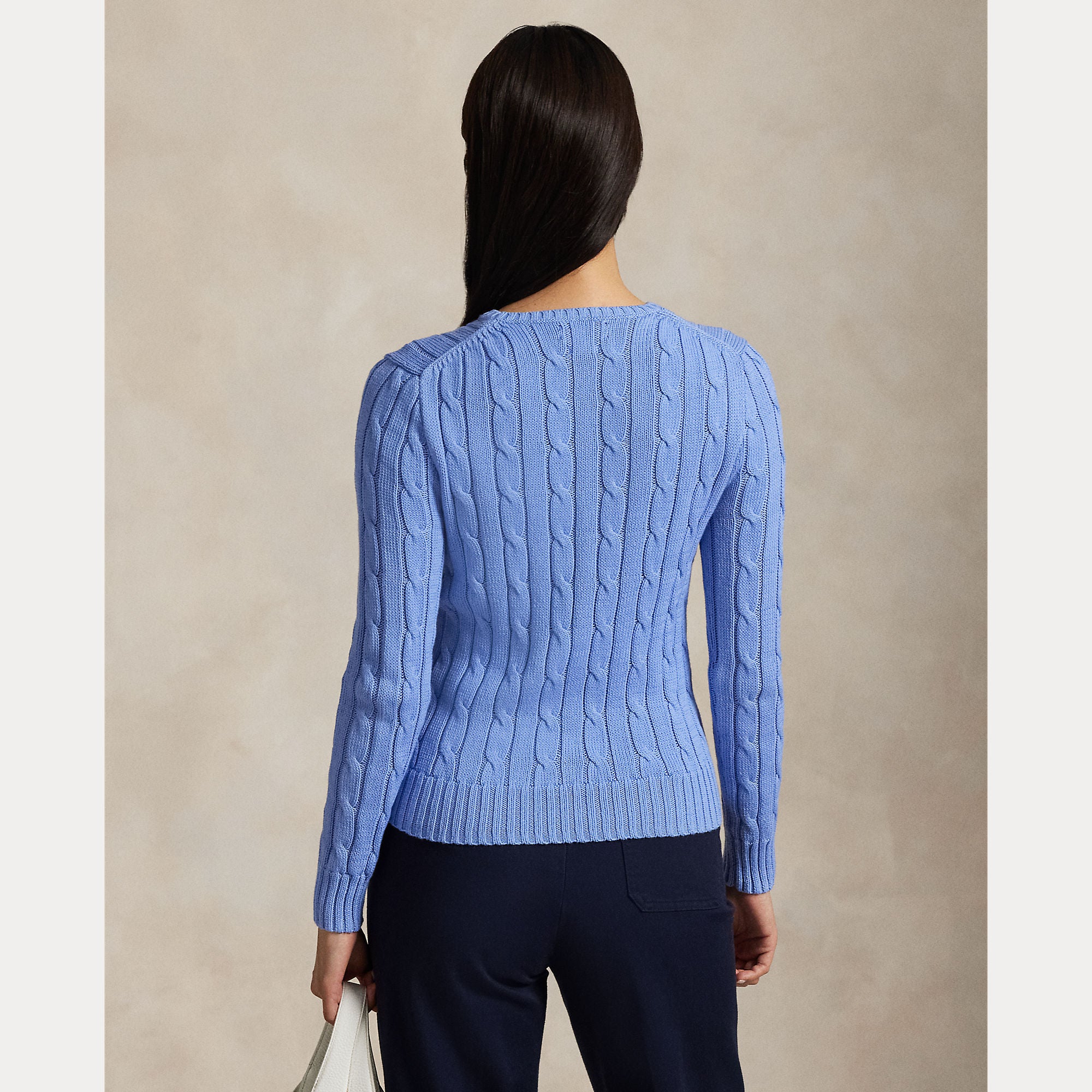 Cable-Knit Cotton Crewneck Sweater - BoUvy