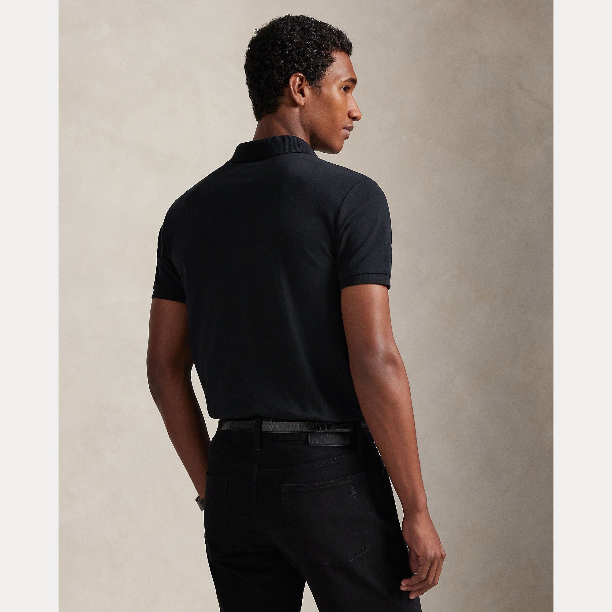 Custom Slim Fit Stretch Mesh Polo Shirt - BoUvy