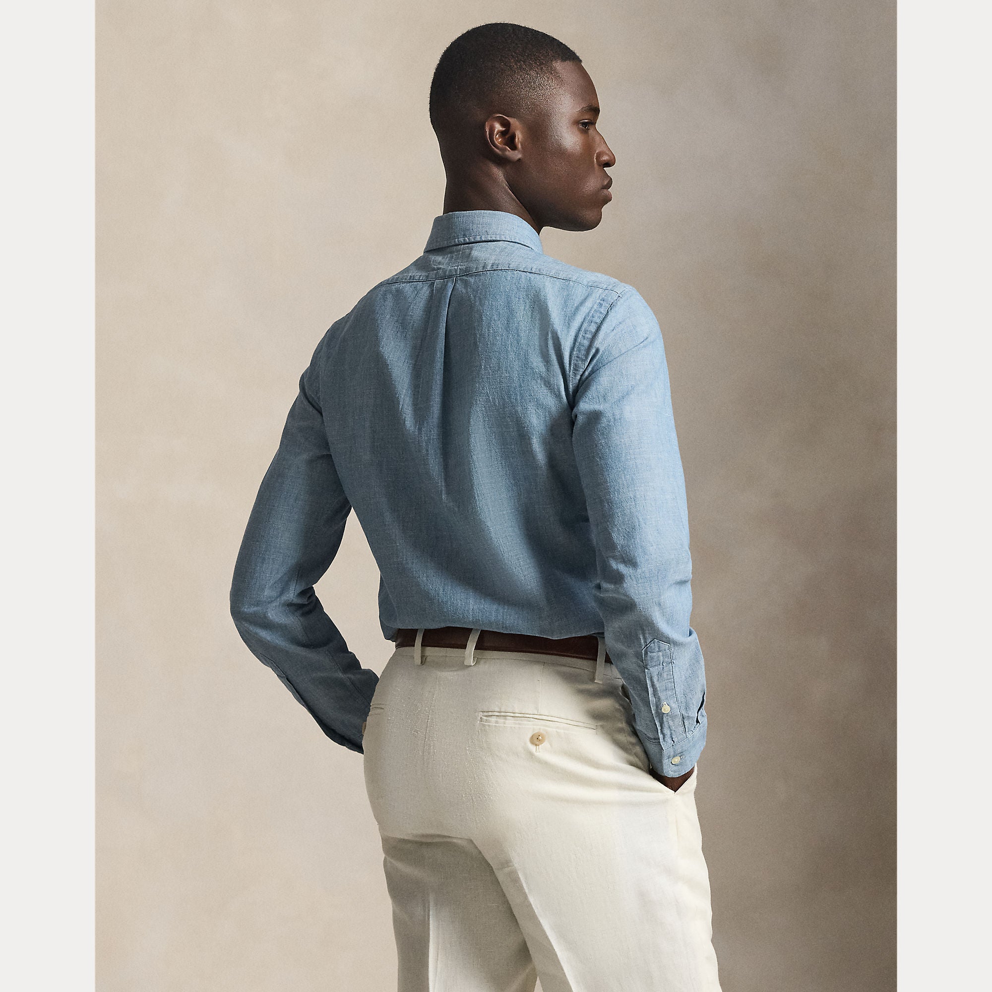 Slim Fit Chambray Shirt - BoUvy