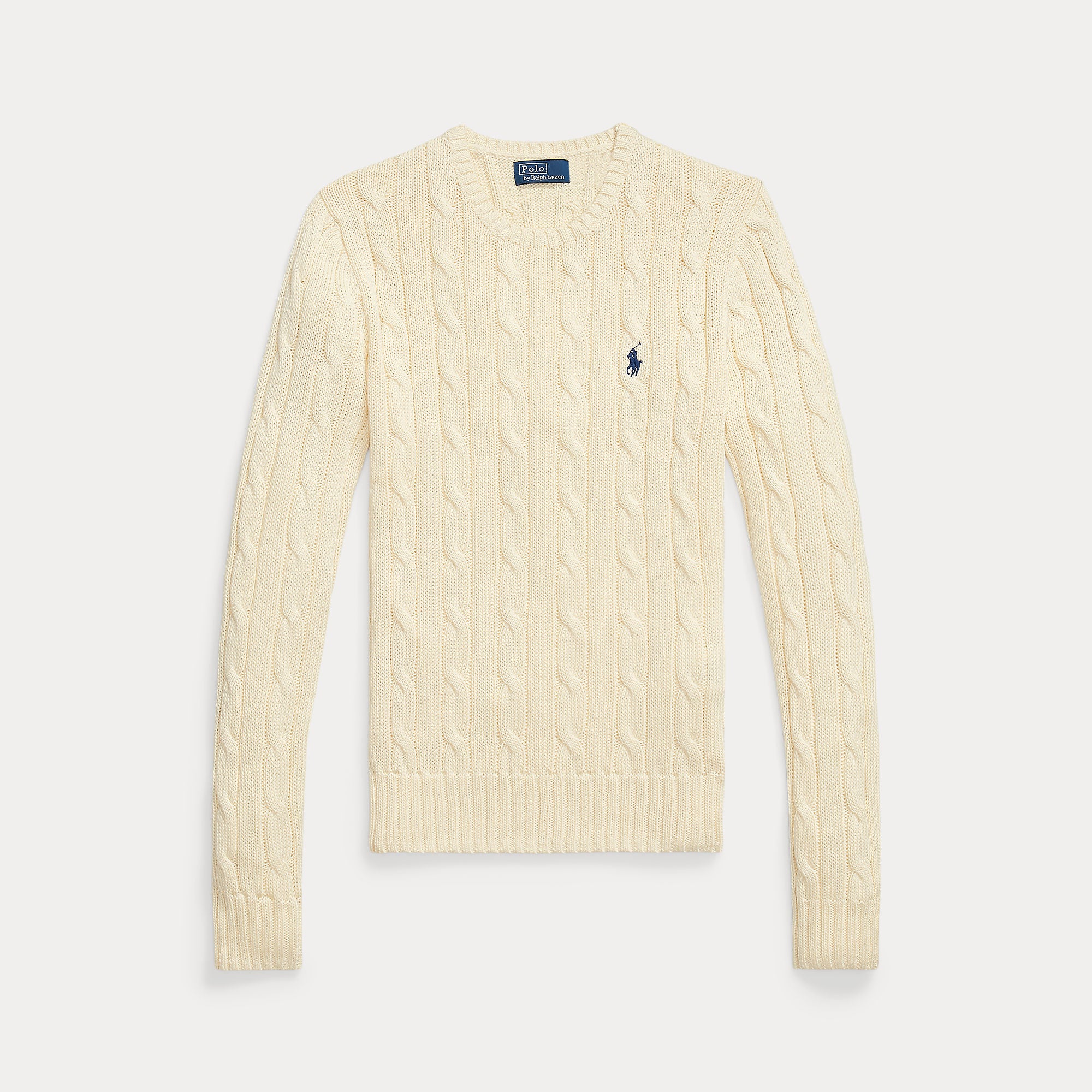 Cable-Knit Cotton Crewneck Sweater - BoUvy