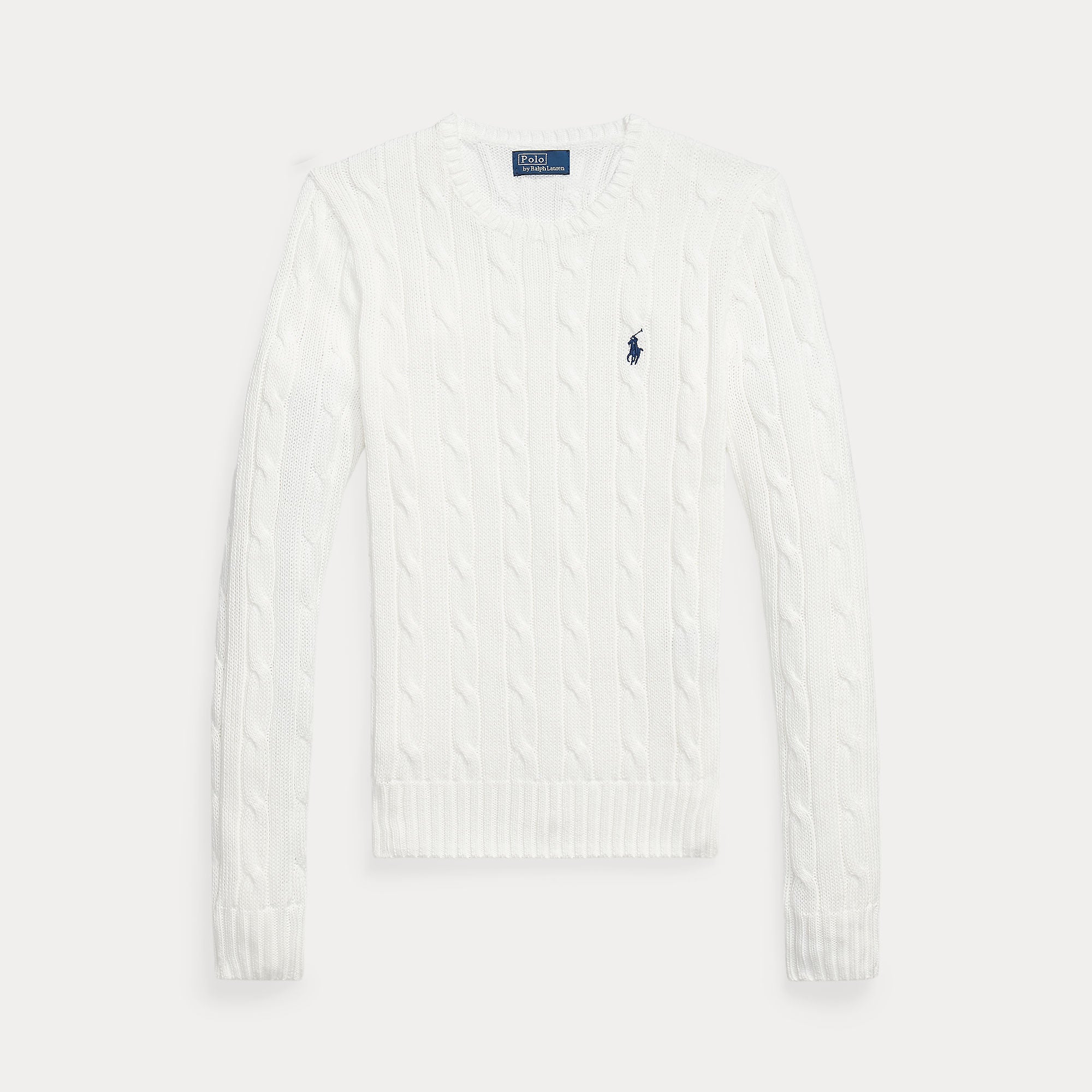 Cable-Knit Cotton Crewneck Sweater - BoUvy
