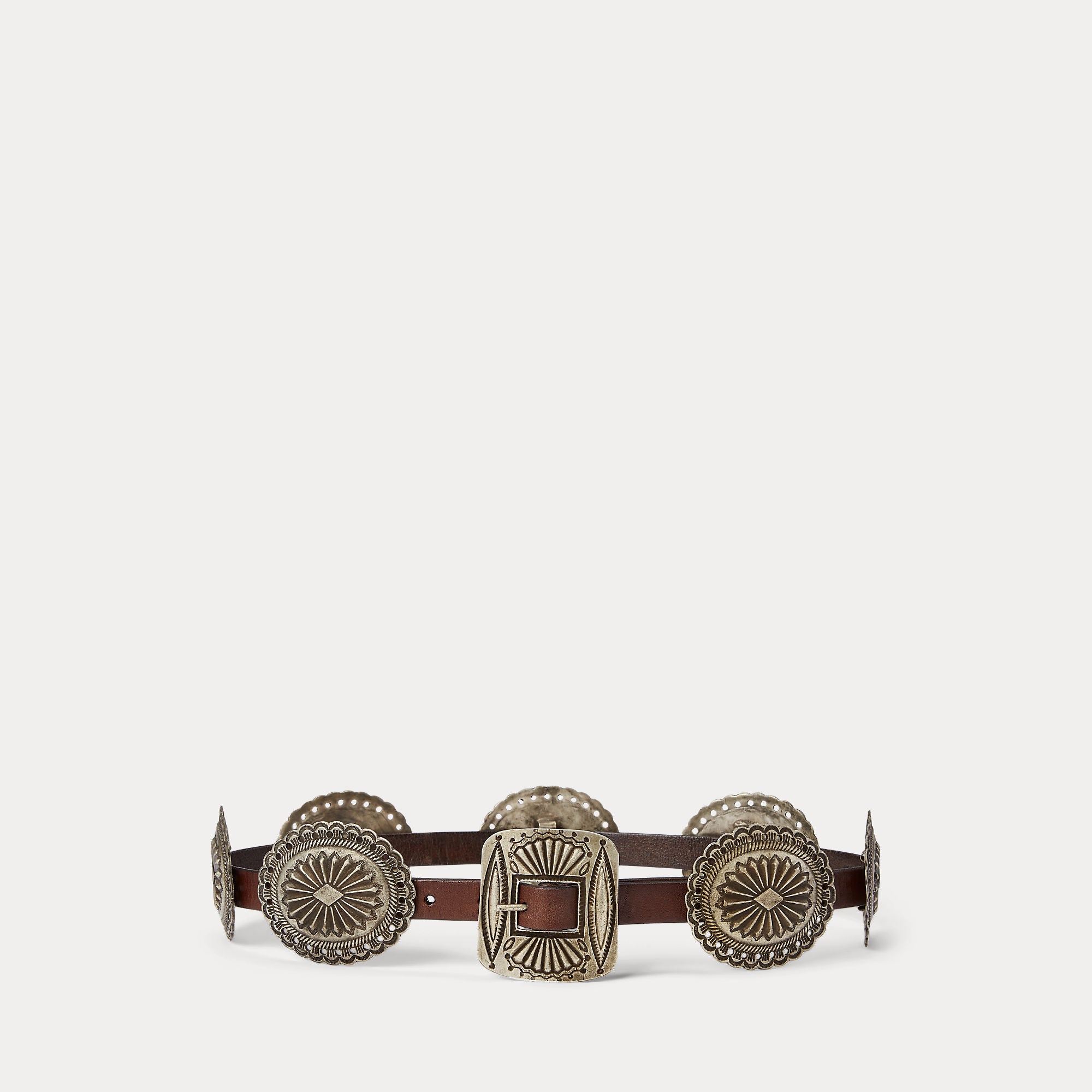 Metal-Accent Leather Belt - BoUvy